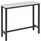 HOMCOM Mesa de bar Mesa alta de cocina comedor-pie - dim. 120 x 40 x 100 cm. Estructura base acero negro, bandeja de aspecto mármol blanco