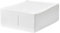 Ikea Estuche de almacenamiento de paños para el hogar, 44 x 55 x 19 cm (blanco), la tela está hecha de poliéster reciclado (302.903.62)