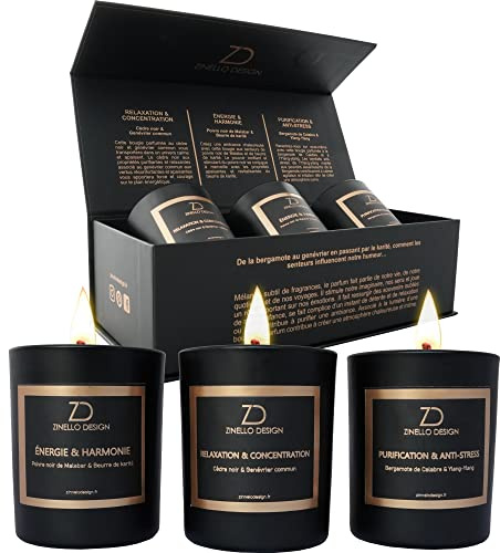 Aromatherapie-Kerzen für Damen, Geschenkset mit 3 Duftkerzen für Zuhause, natürliches Sojawachs, ideal für Muttertag, Weihnachten, Geburtstag