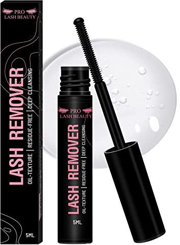 Cluster Lash Glue Remover 5 ML Lash Remover DIY Eyelash Extension Remover Eye Makeup Cleanser, Easy Removal of Cluster Eyelashes Gentle Soothing Nourishing Self-Use Oil Texture 5ML