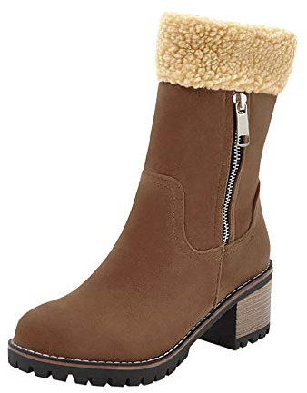 Stivali Invernali per Donna Stivali da Neve Caldi Stivaletti Caldi da Donna Stivaletti Scarpe Stivali da Donna a metà Polpaccio 883 Stivali