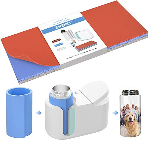Bwenky Sublimation Tumbler Wrap Compatible with Cricut Mug Press Tumbler Heat Press Machine 3 Thicknesses for Sublimation Tumblers Blanks Products Mug Press Attachment 10 x 4.7 Sublimation Wraps