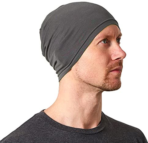 CHARM 2er Set Beanie Herren Damen - Sommer Beanie Travel Sport Mütze Unterziehmütze Unterhelmmütze Fahrrad Cycling Cap Dünn Made In Japan Grau