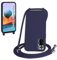 WenBaby Funda con Cuerda para Xiaomi Redmi Note 10 Pro, Líquida Silicona Carcasa con Cordón Ajustable Collar Correa de Cuello, Cubierta Prueba Golpes con Microfibra Forro (Azul Oscuro)
