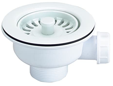 WK0019 White Waste 90mm 3 1/2 Basket Strainer Waste