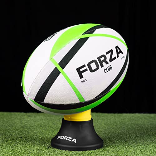 FORZA Match/Training Rugby Balls - 7 Rugby Balls | Multiple Sizes | Professional Standard (Size 5, FORZA Club Rugby Ball (Green))