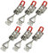 MIKMAYTOO Knebelklemmen, Verriegelungen, Hardware, verstellbarer Riegel, U-Bolzen, selbstsichernd, rutschfest, Handwerkzeug, Haltekapazität, Schnellverschluss, R4002 mit Schlüsselloch, 6 Stück