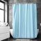 Encasa XO Duschvorhang |Wasserdicht, Schimmel-Und Schimmelresistent| ZZ Hellblau Polyester Waschbare Badezimmervorhänge Aus Mit 10 Haken| Einfache Installation| Schnell Trocknende| 180x180 cm