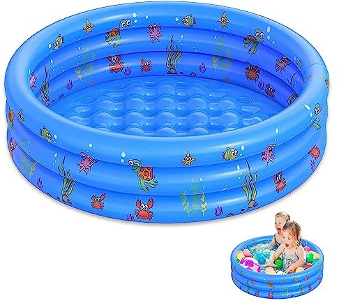Planschbecken für Kinder,Aufblasbares Planschbecken,Aufblasbares Baby Schwimmbad,Runder Aufblasbarer Kinderpool,Planschbecken Baby,Kinder Aufstellpool Aufblasbarem,BabyPool für Garten
