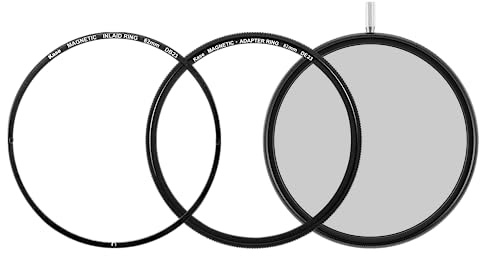Kase Magnetischer 82 mm CPL/Vari ND Combo Filter 1,5-5 Stopp ND3 auf ND32 optisches Glas + 2 Adapter