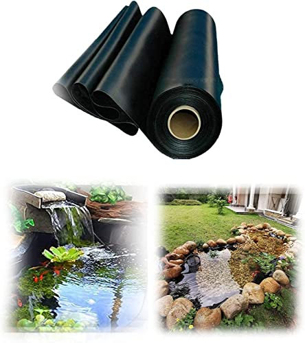 LUCEAE Small Pond Liner Fish Pond Skin Garden Bed Liners Pool Membrane Film for Koi Pond, Water Pool,Planter Box/Black/2 * 2M