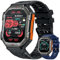 Smartwatch Herren Telefonfunktion Fitness Watch: 2,2 Wasserdicht Schrittzähler Uhr Sportuhren aktivitätstracker mit WhatApp Funktion Herzfrequenz armbanduhr mit Blutdruckmessung für Android iPhone