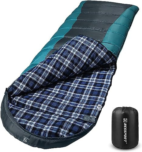 Bessport Schlafsack für Camping 3-4 Jahreszeiten -8 °C - 20°C | Winter Schlafsack Leichtgewichtig, Wasserdicht und Warm für Erwachsene,Rucksackreisen,Camping, Wandern und Reisen