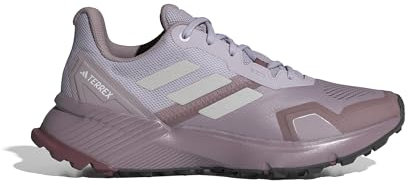 adidas Terrex Soulstride Trail Running Shoes, Zapatillas para Mujer, Preloved Fig Grey One Quiet Crimson, 38 EU