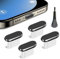USB C Staubstecker, 4 Stück Typ C Anti Staub Stecker Abdeckung Ladeanschluss Schutzkappe mit Reinigungsbürste für iPhone 15 Serie, Samsung Galaxy S22/S21/S20, Note 20/10, alle USB C Geräte