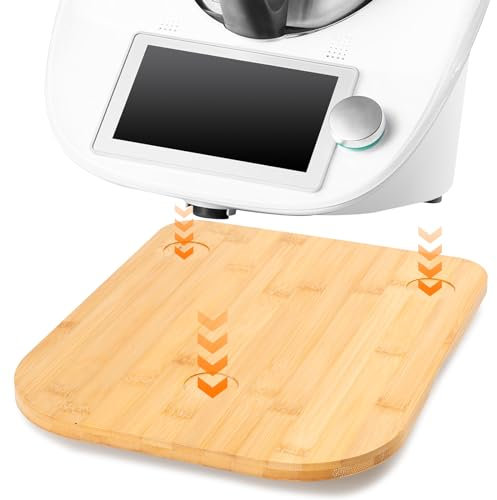 MUUKAIII Tabla Deslizante para Thermomix TM6 TM5, Base Deslizante Thermomix TM6 TM5, Tabla deslizante de Bambú, Accesorios para Thermomix TM6 TM5