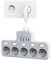 Regleta Enchufes con 5 Interruptores Independientes, Ladron Enchufes con 5 Tomas de CA 4000W,Enchufes Múltiples para Pared de 2 USB-A y 2 Tipo-C 0.1m Cable,Gris