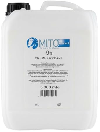 MiTo Creme Oxydant 9% - 5 Liter – Professioneller Entwickler für Haarfarbe & Blondierung, Cremeoxidant mit hoher Viskosität, Made in Germany