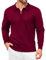 COOFANDY Herren Pullover Polo Kragen Pullover Langarm Leichte Winterpullover mit Reißverschluss Rot M
