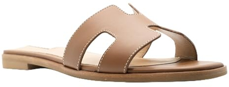 Steve Madden Women's Hadyn Slide Sandal, Cognac Cream, 5.5 UK