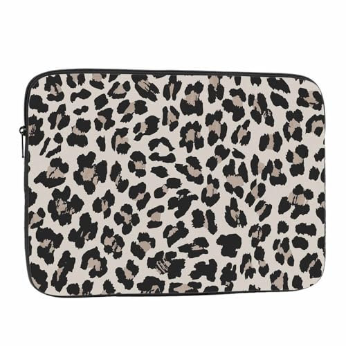 Nicokee Laptop Sleeve Bag 15.4 15.6 Inch,Leopard Print Animal Skin Protective Polyester Computer Cases Laptop Cover Briefcase Bag Tablet Travel Cover