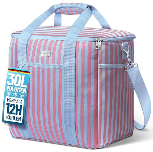 HOEL Kühltasche groß 30L faltbar - Isolierte Thermotasche - Lunchtasche wasserdicht & auslaufsicher - Isoliertasche für Auto & Einkaufen - Picknicktasche Lunch Bag Lunchbag