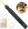 Ainiv 3-Speed Electric Mini Drill Pen, USB Charging DIY Electric Hand Drill, with 10 Small Drill Bits, Micro Drill Set, for Wood Resin Plastic Keychain Pendant Earring Jewelry Making, Black