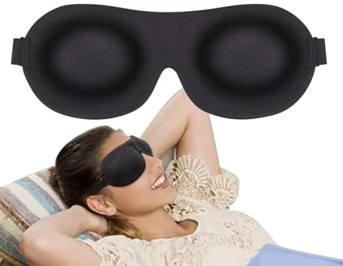 Augenschutz zum Schlafen, Schlafdecke für Seitenschläfer, Schlafdecke, lichtblockierende Augenbedeckung, leichte Augenbedeckung im Design