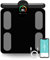 Fitdays FG2305ULB - Báscula inteligente de análisis corporal (8 electrodos, precisión digital, con 20 métricas, indicador de color Bluetooth para músculo/grasa/agua, sincronización familiar para 6