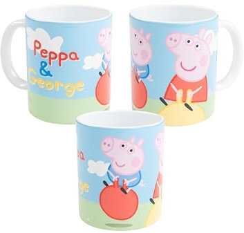 Peppa Wutz Tasse - Peppa & George Kaffeetasse Becher Kaffeebecher aus Keramik 320 ml