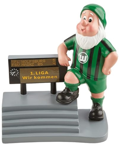 VfL Wolfsburg Gartenzwerg Zwerg ** Aufstieg ** in 26,7 x 18 x 27,5 cm; Polyresin