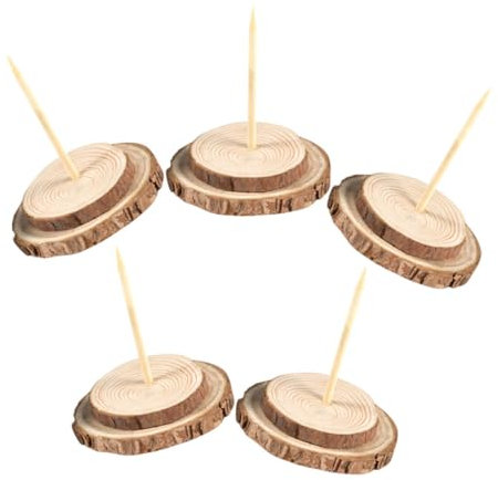 FONDOTIN 5 Pièces Pied de Sapin de Remplacement Sol Moderne socles décor Mince Support d' de Vintage Support d' pour Artificiel Pied d' de Bois Beige