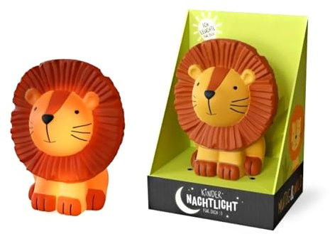 la vida GmbH Kinder Nachtlicht Löwe, LED Lampe für Kinderzimmer, Dekoratives Tier-Design