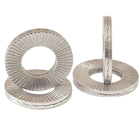 Doppelschichtige selbstsichernde Unterlegscheiben, extra große, vibrationsdämpfende Zahnscheiben, zweiteilige, stoßdämpfende Sicherungsscheiben(Φ10 (20 pieces))
