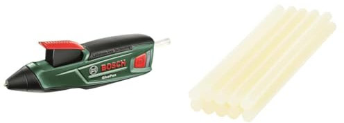 Pistolet à colle Bosch - GluePen (livré avec un chargeur USB et 4 bâtons de colle) + Lot de 10 bâtons de colle pour plastique