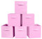PowerKing Fabric Storage Box Organiser, 6 Foldable Storage Containers, Storage Box Cube, Pink