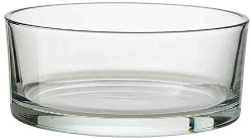 Annastore 4 x Glasschale klar H 7,8 cm Ø 15 cm Dekoschale Schale aus Glas - Runde Glas Schale - Dekoschale