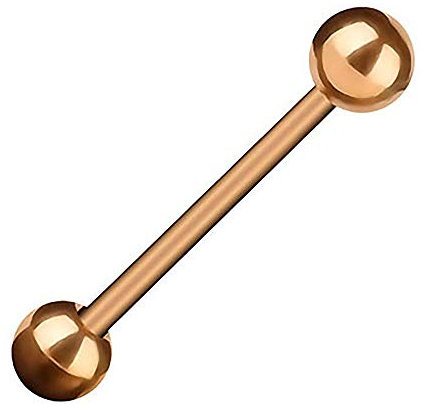 Piercingfaktor Barbell Stab Piercing Hantel Stecker Zunge Ohr Ohrpiercing Zungenpiercing Intim Brust Oral Tragus Helix Kugel 1,6mm x 12mm x 4mm Rosegold
