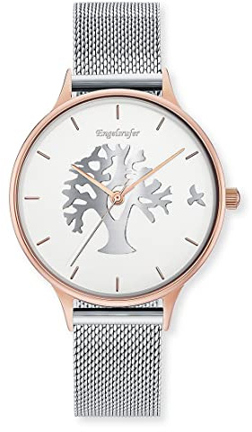 Engelsrufer ERWA-TREE02-MS-MR Uhr Damenuhr vergoldet 5 bar Analog Silber