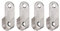 sourcing map 4Stk. Oval Schrankstange Ende unterstützt Schrank Flanschhalter Stange Dmr. 16mm