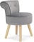 IDMarket - Sessel in Korkenoptik aus grauem Velours