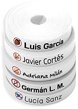 Kleidungsetiketten mit Namen für Kinder 100 Textilstücke (ALLERGIEN)