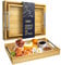 Plateaux de Service Modernes en Bambou avec poignée – Lot de 2 Plateaux en Bois Qui s'emboîtent – Grand et Petit Plateau pour Nourriture, décoration ottomane et Plus Encore – Plateaux en Bambou pour