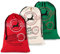 Homewit Weihnachtstasche mit Kordelzug, 3 Stück Weihnachtssack Extra Groß - 70 cm x 50 cm Santa Sack Canvas-Tasche für Geschenke, Weihnachts-Rentier, Postbüro-Taschen, Geschenktüten