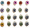 100Pcs Yeux de Poupée Ovale Globes Oculaires en Résine Artisanat Yeux- Poupée Creux Ours Artisanat Yeux Réaliste en Plastique Faux Yeux Jouets pour Bricolage Couture Artisanat