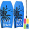 RELAX4LIFE Schwimmbrett tragbar, Schwimmboard mit Halteleine, Rutschfestes Surfbrett für Kinder & Erwachsene, Surfboard bis 85 kg belastbar, Bodyboard Shortboard, 104 x 52 x 6cm, XPE HDPE (Blue)