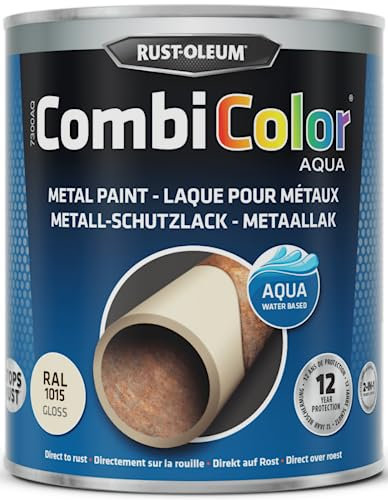 Peinture métal alkyde non solvantée CombiColor® Aqua brillant RAL 1015 Ivoire clair pot de 0.75l