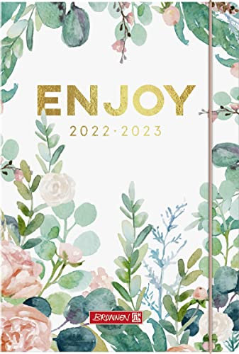 BRUNNEN Schülerkalender „Enjoy“ 2022/2023 A5 2 Seiten = 1 Woche, 1072110143, Motiv: Enjoy