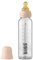 BIBS Baby Glass Bottle 225ml, Vermindert Koliken, Runder Sauger aus Naturkautschuklatex, Unterstützt das Stillen. Complete Set - 225 ml, Blush