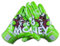 Battle Sports Money Man 2.0 Wide Receiver Fußballhandschuhe – Fußballhandschuhe für Erwachsene und Jugendliche – Ultra Grip Handschuhe – Erwachsene L, Neongrün